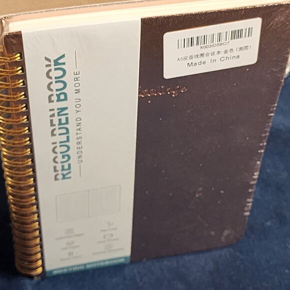 Regolden Book Rose Gold 160 Page Inner Pocket Elastic Band Pen Loop Meeting Book - Picture 1 of 16